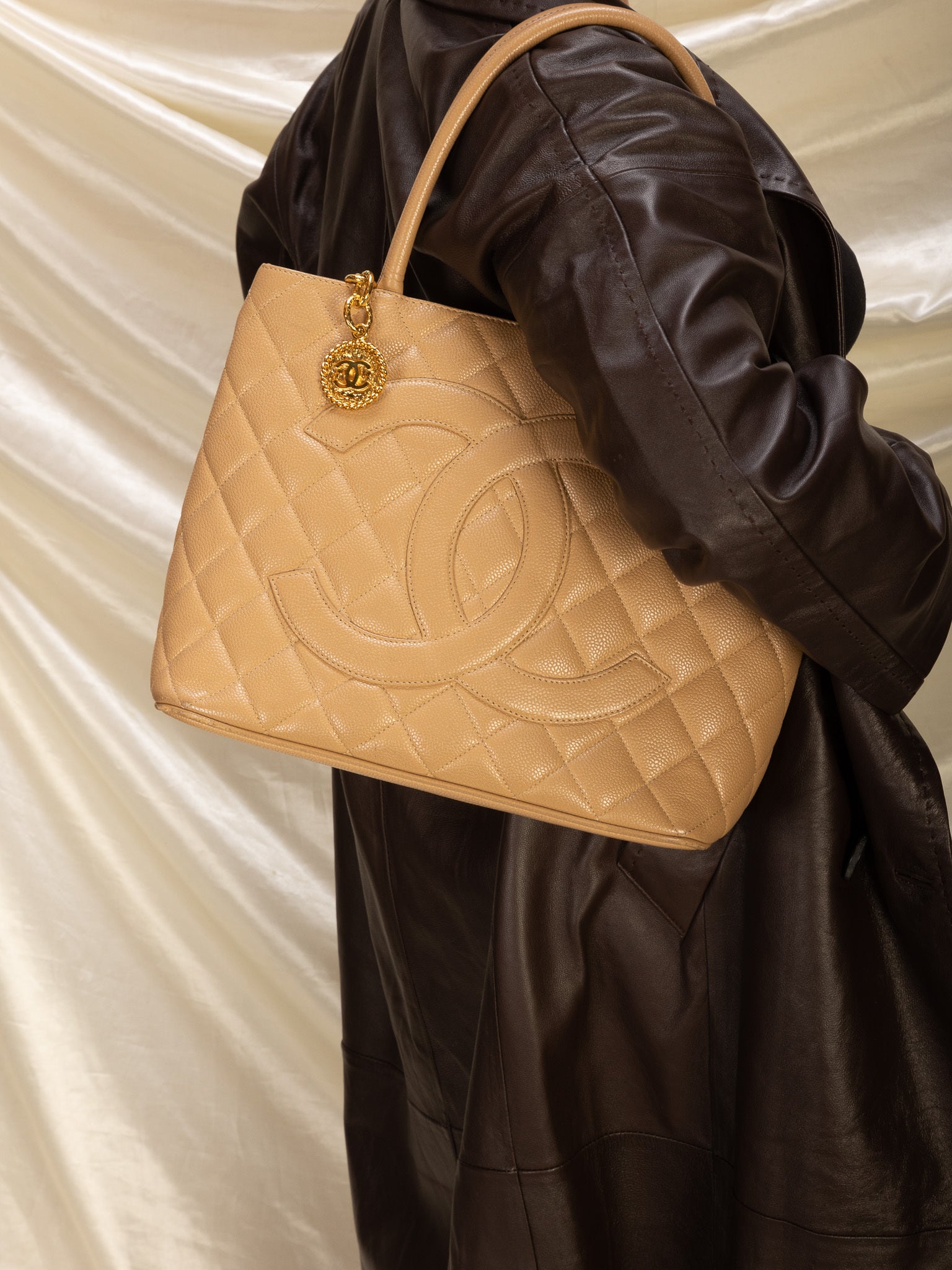 Chanel Medallion tote in Black Caviar Leather – Bag Religion