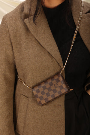 Louis Vuitton Damier Ebene Wallet on Chain
