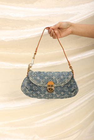 Louis Vuitton, Bags, Louis Vuitton Denim Jean Pleaty Bag Excellent  Condition