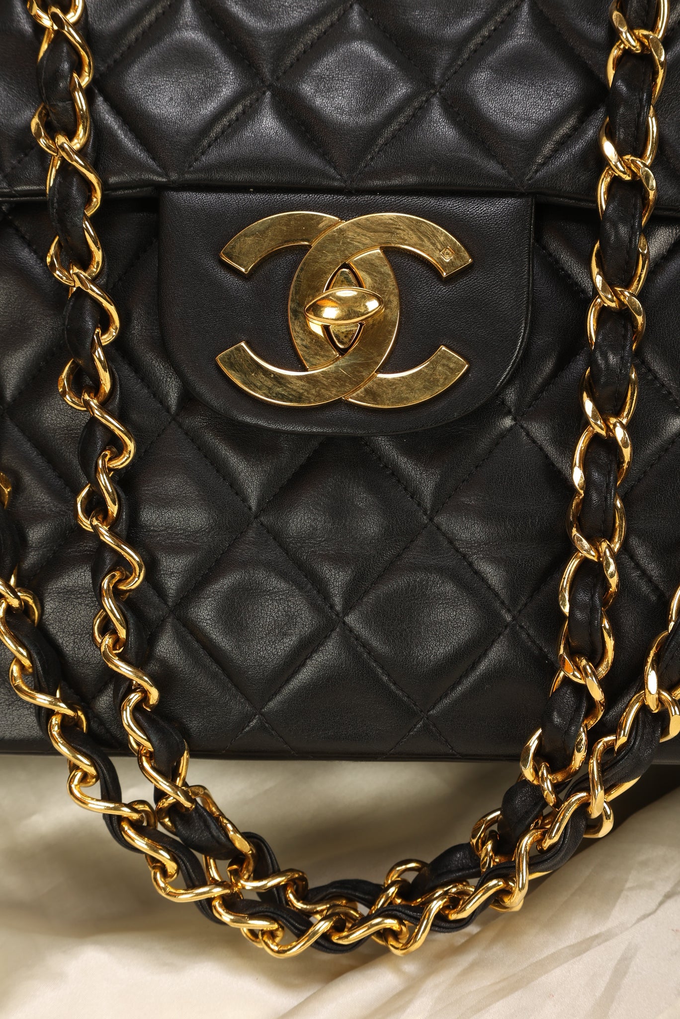 Chanel Maxi XL Logo Flap Bag