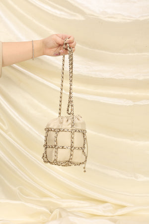 Chanel 2020 Frame Chain Basket Mini Bucket Bag