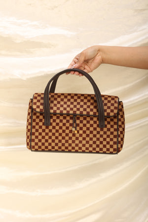 Louis Vuitton Damier Ebene Ponyhair Handle Bag