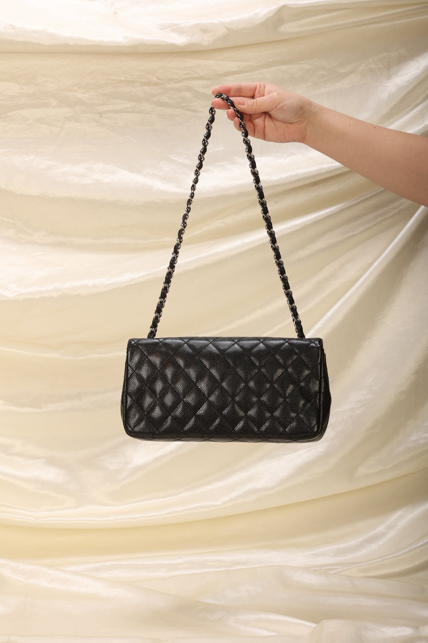 Chanel Black Caviar Skin East West Shoulder Bag 10224580 Auction