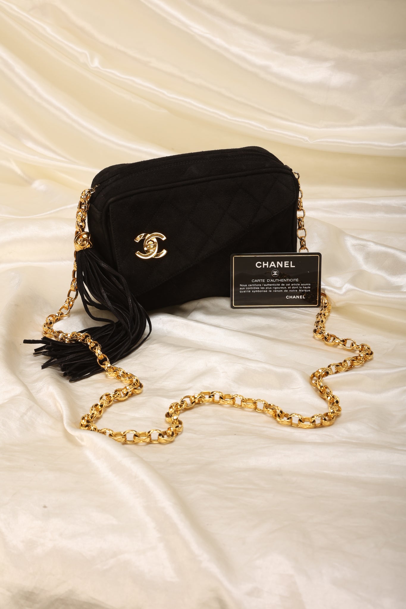 Rare Chanel Suede Bijoux Camera Bag