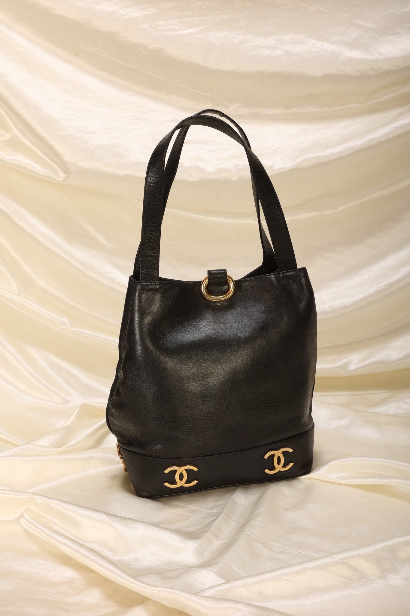 Rare Chanel Lambskin Logo Shoulder Bag