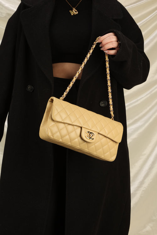 Rare Chanel Lambskin East West Flap Bag – SFN