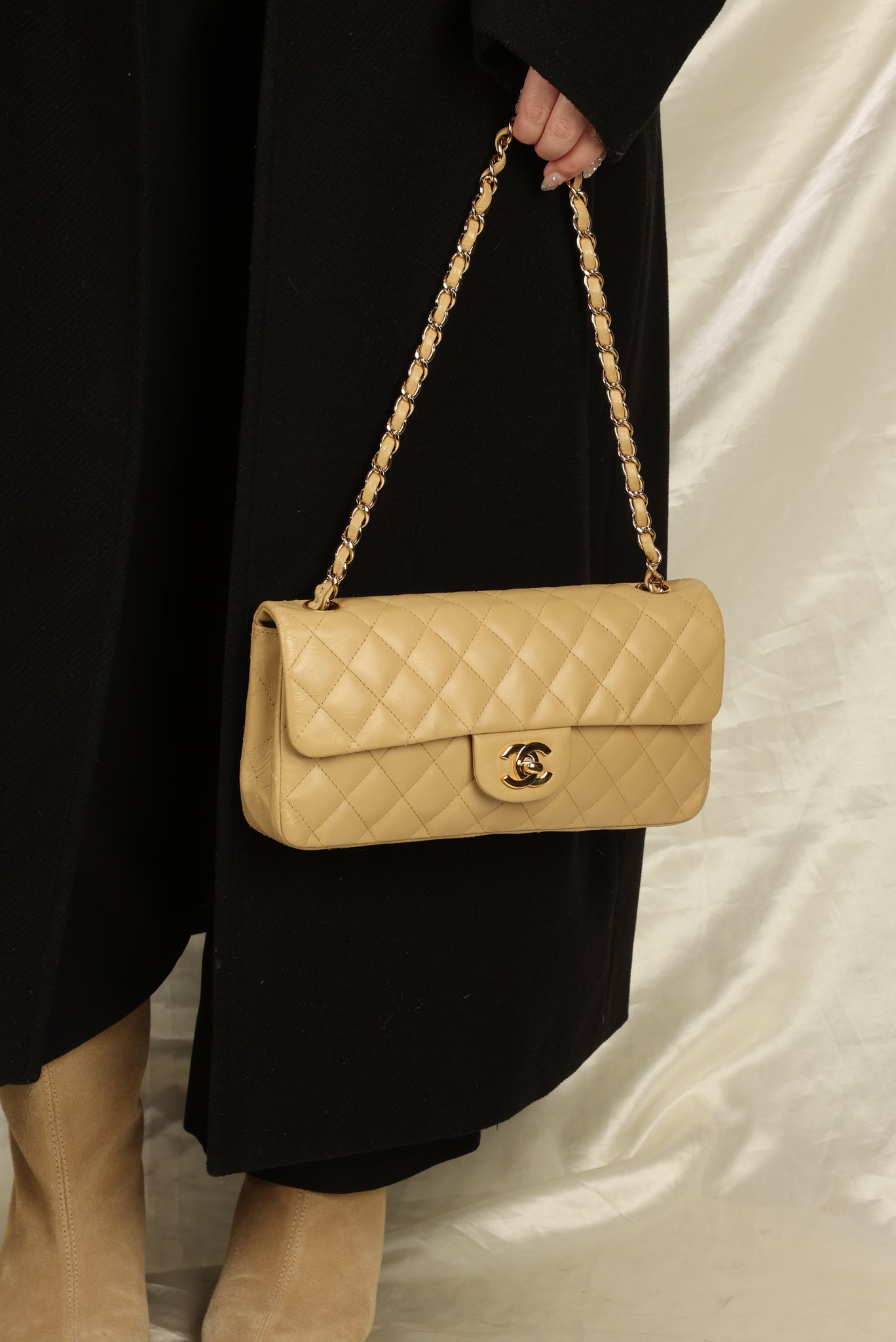 Rare Chanel Lambskin East West Flap Bag – SFN