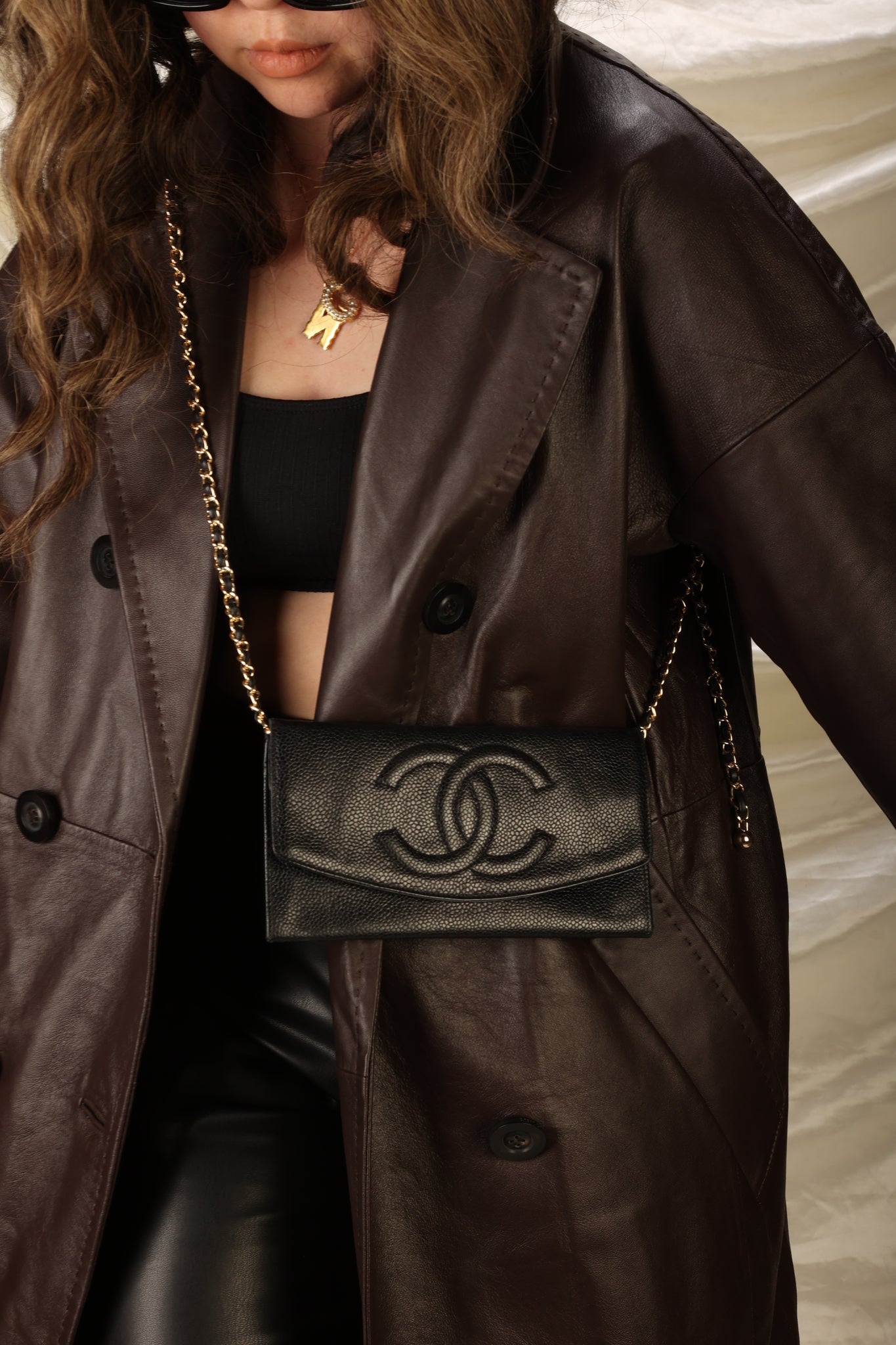 Chanel Caviar Timeless Wallet on Chain