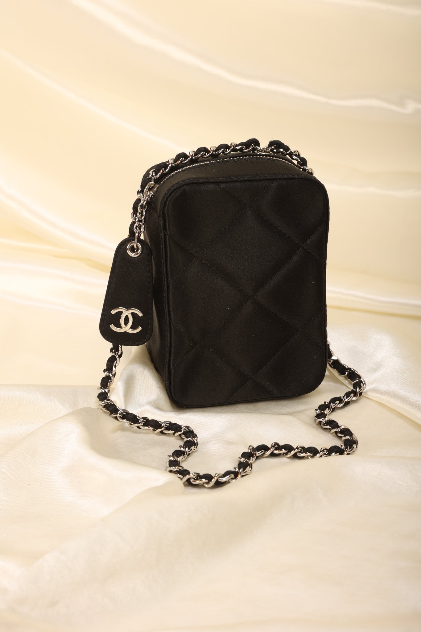 Chanel Satin Mini Box Bracelet Bag