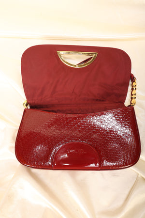Dior Embossed Patent Shoulder Bag
