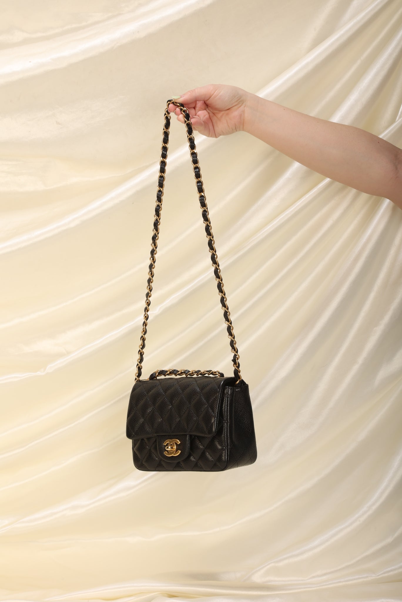 Chanel Mini Square Flap Bag - Black Crossbody Bags, Handbags - CHA926023