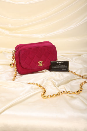 Chanel Suede Bijoux Chain Camera Bag