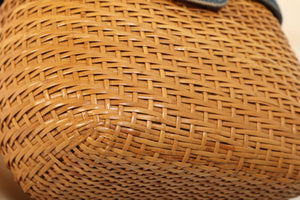 Limited Edition Chanel Denim Wicker Basket Bag
