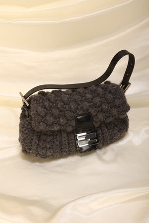Fendi Knitted Fringe Baguette Bag