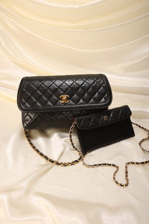 Rare Chanel Lambskin Medium Half Flap with Wallet
