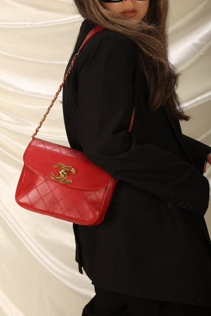 Chanel Lambskin XL Logo Shoulder Bag