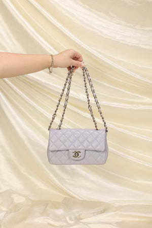Rare Chanel 2021 Lavender Mini Classic Flap