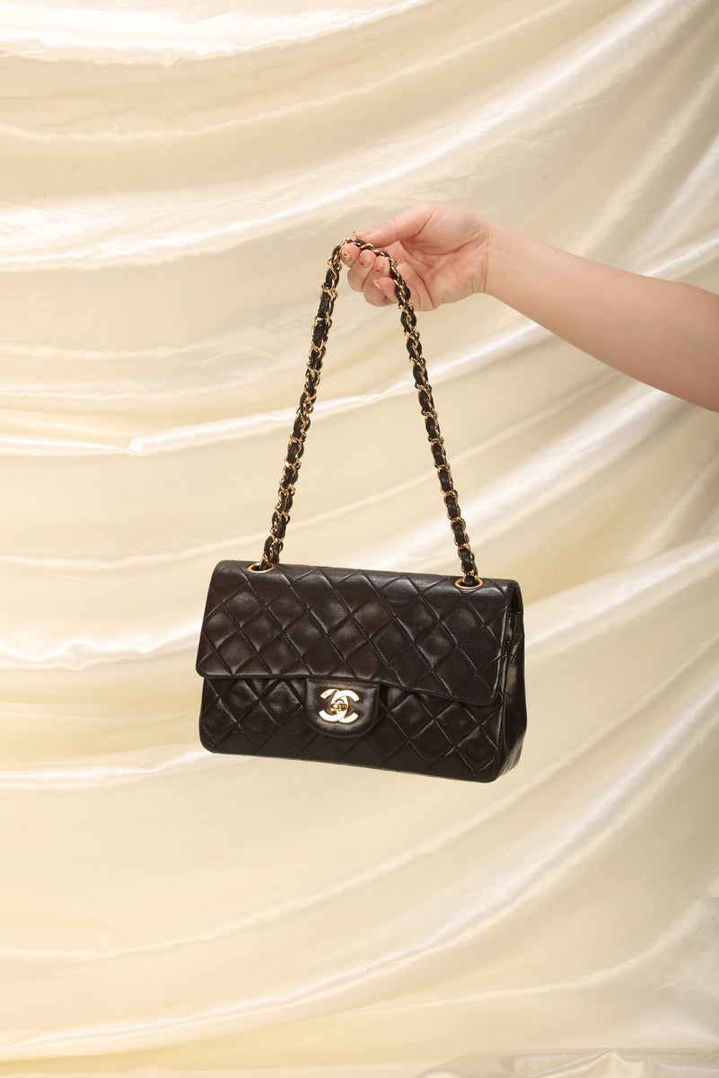 CHANEL Lambskin Quilted Mini Half Moon Flap White 281819