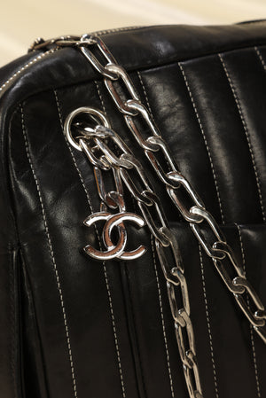 Chanel Vertical Lambskin Chain Tote