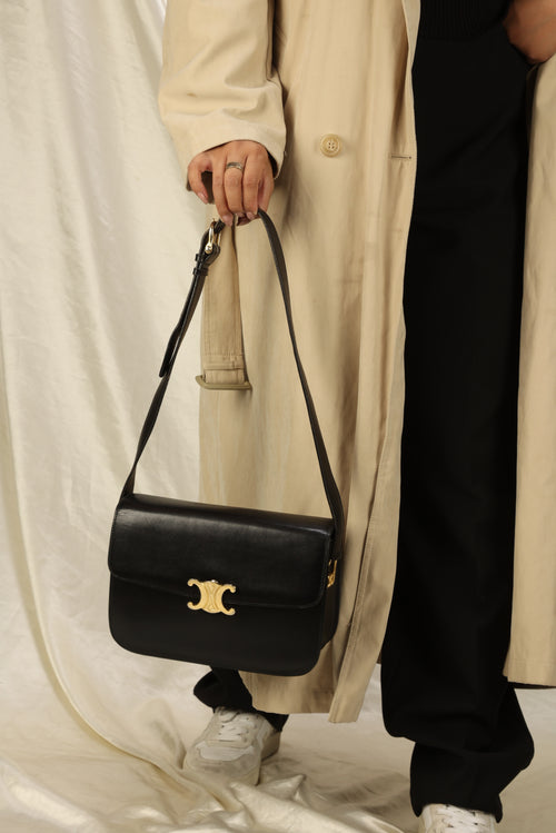Celine Box Calf Triomphe Shoulder Bag – SFN