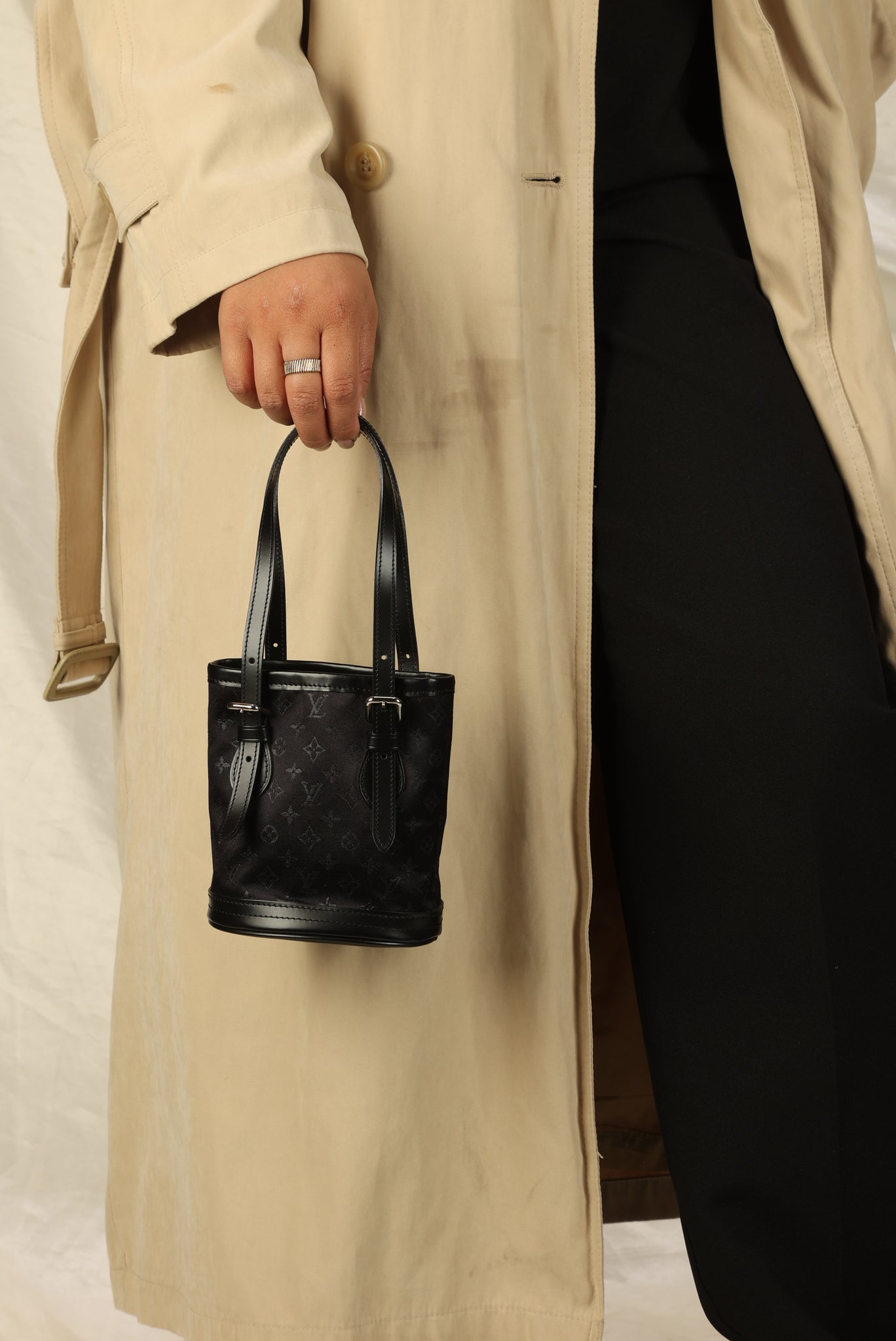 Limited Edition Louis Vuitton Satin Mini Bucket Bag