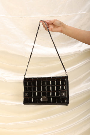 Chanel Patent Chocolate Bar Bag