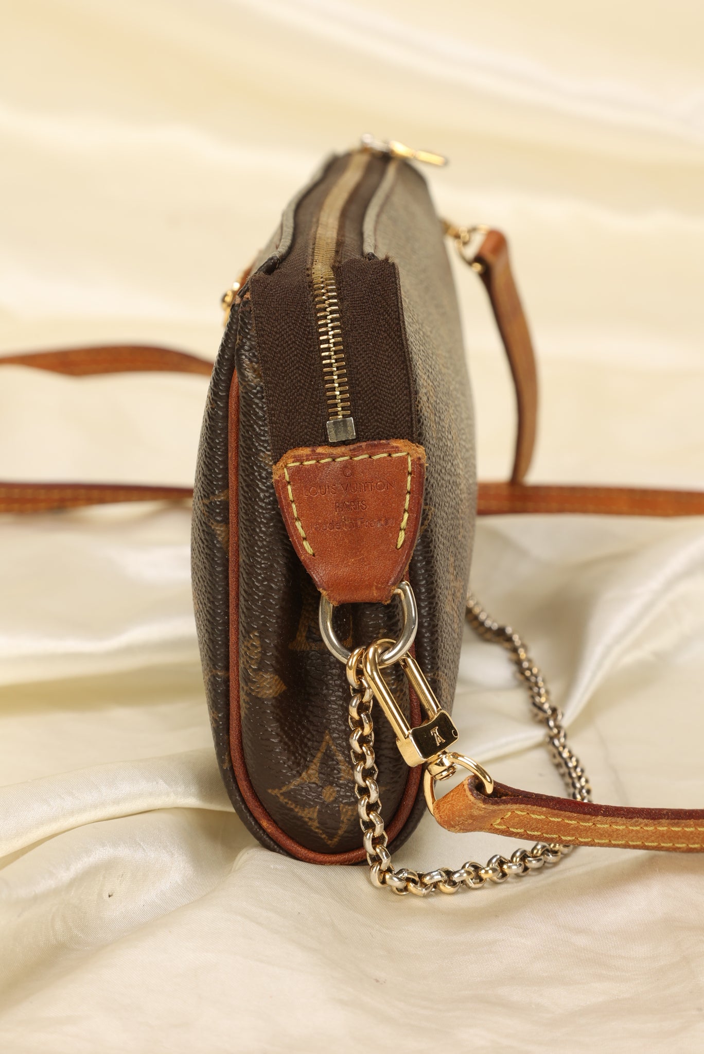 Vachetta Crossbody Leather Strap for Pochette Accessoires Eva