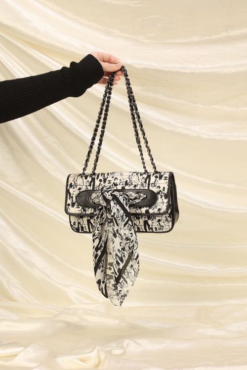Rare Chanel Satin Flap Bag with Scarf – SFN