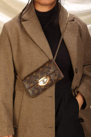 Louis Vuitton Quilted Monogam Turnlock Wallet on Chain