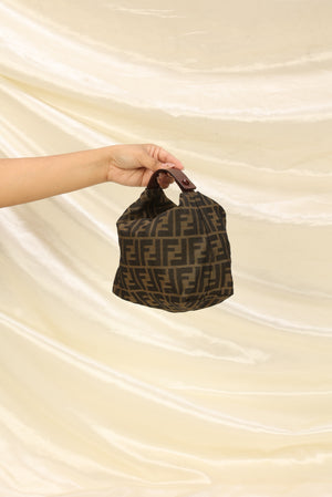 Vintage Fendi Pochette Bag in Brown Zucca Canvas