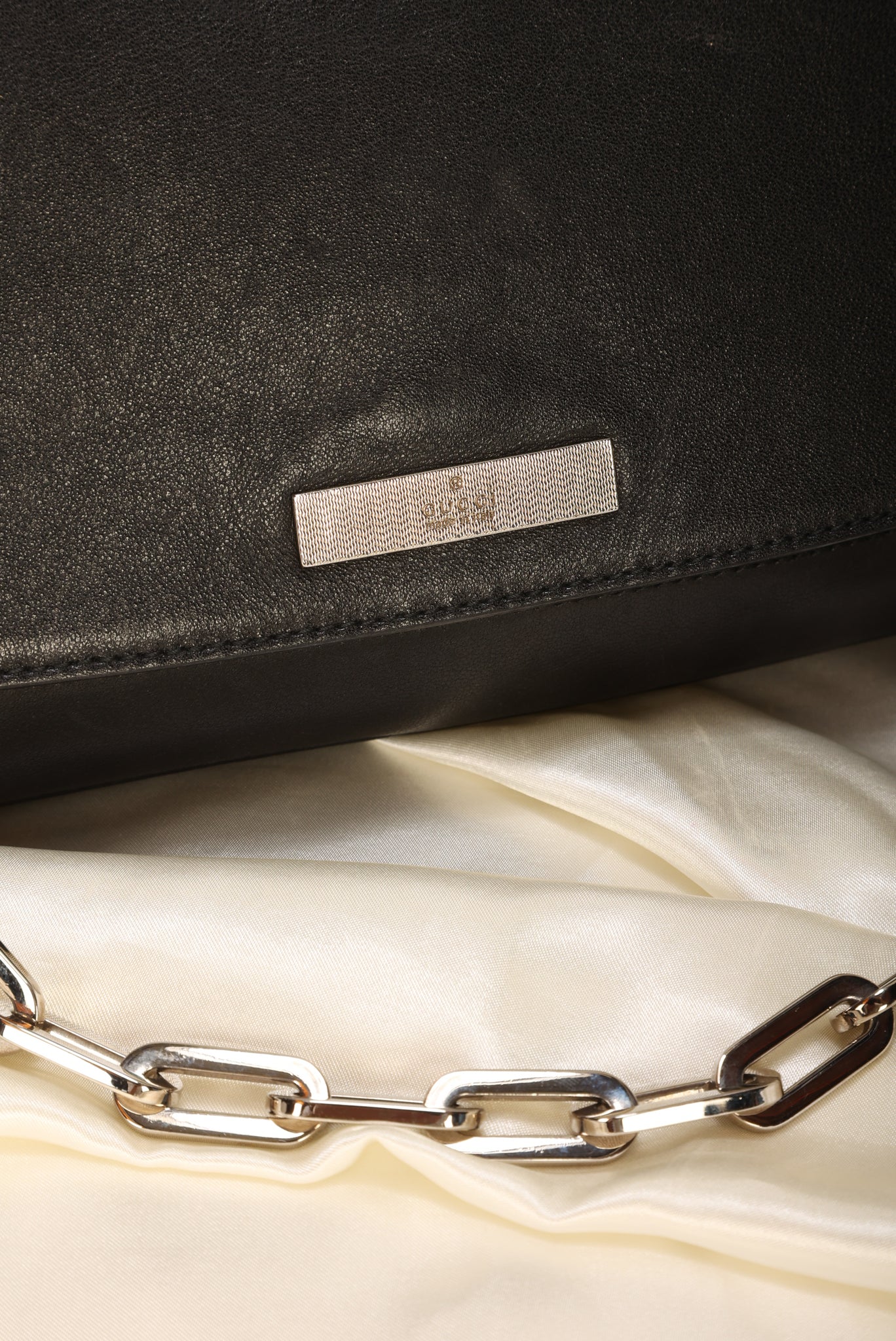 Gucci Leather Chain Pochette
