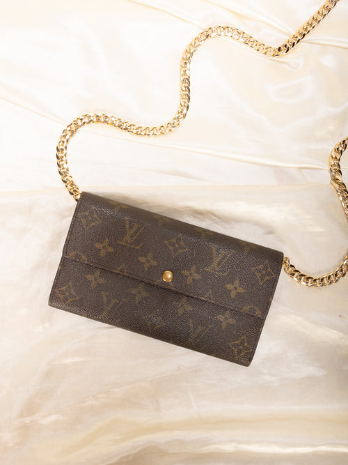 louis vuitton wallet on a chain