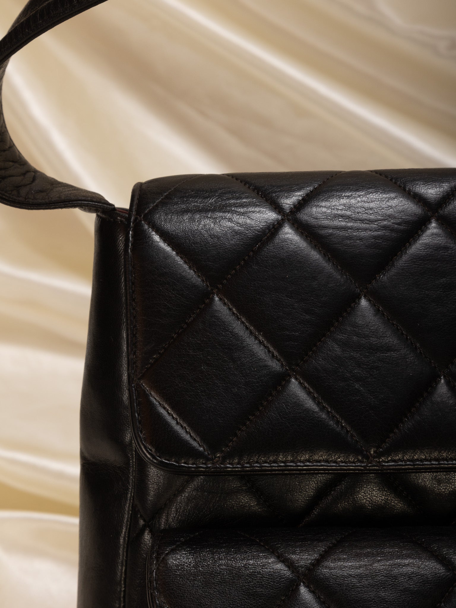 Extremely Rare Chanel Lambskin Double Turnlock Shoulder Bag