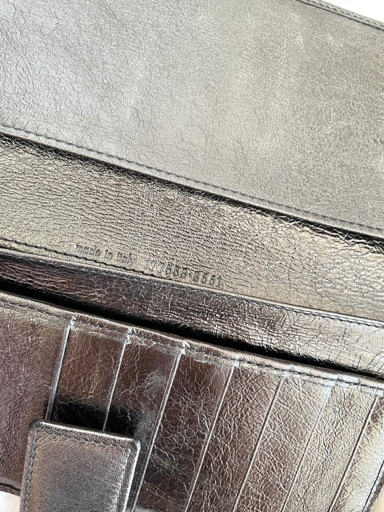 YSL Metallic Wallet on Chain