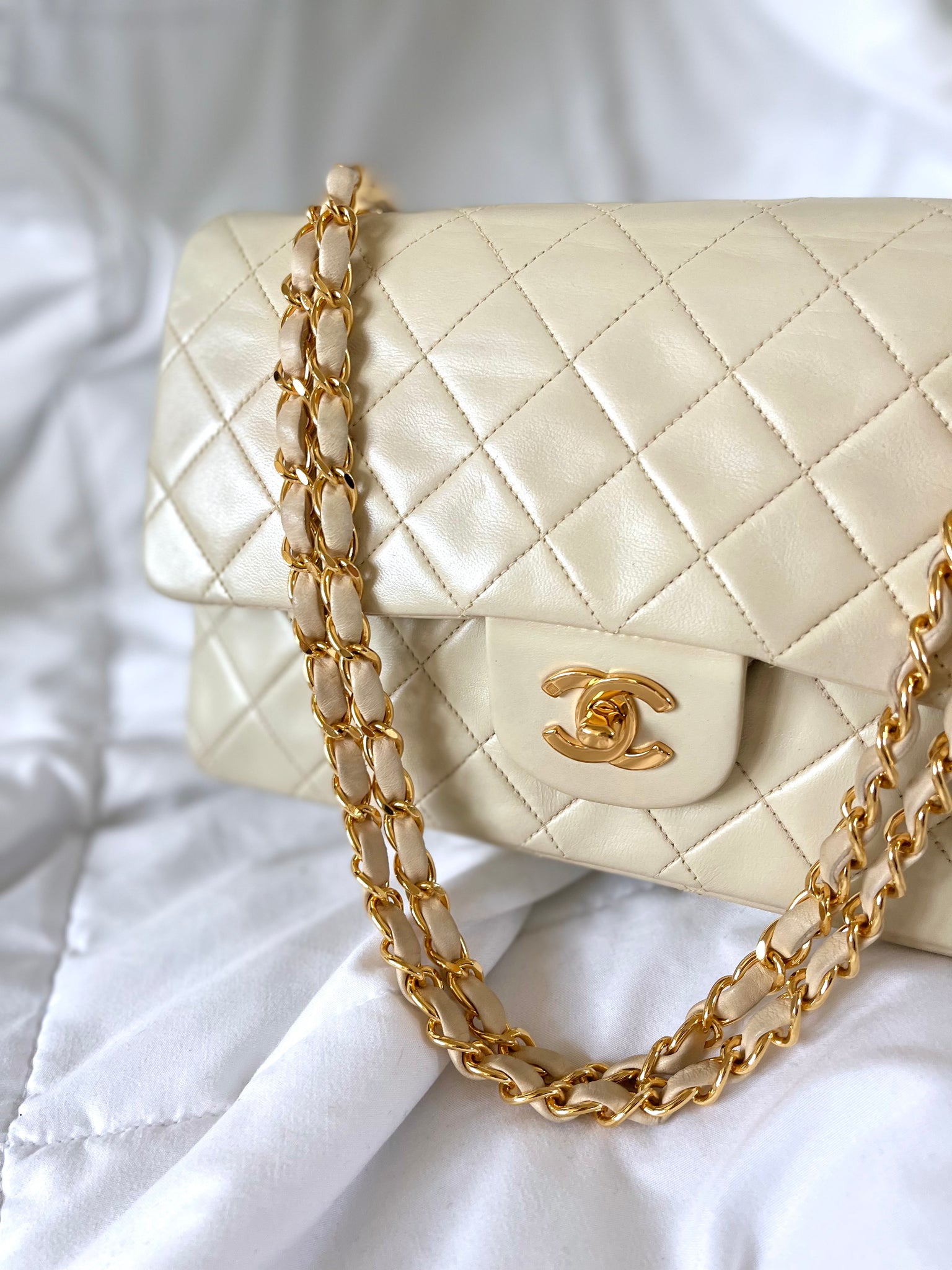 Chanel Classic Medium Double Flap Quilted Lambskin Bag – SFN