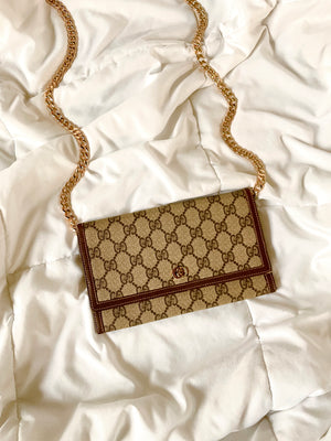 Gucci Monogram Wallet on Chain