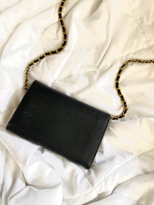 Chanel Saffiano Clutch Bag