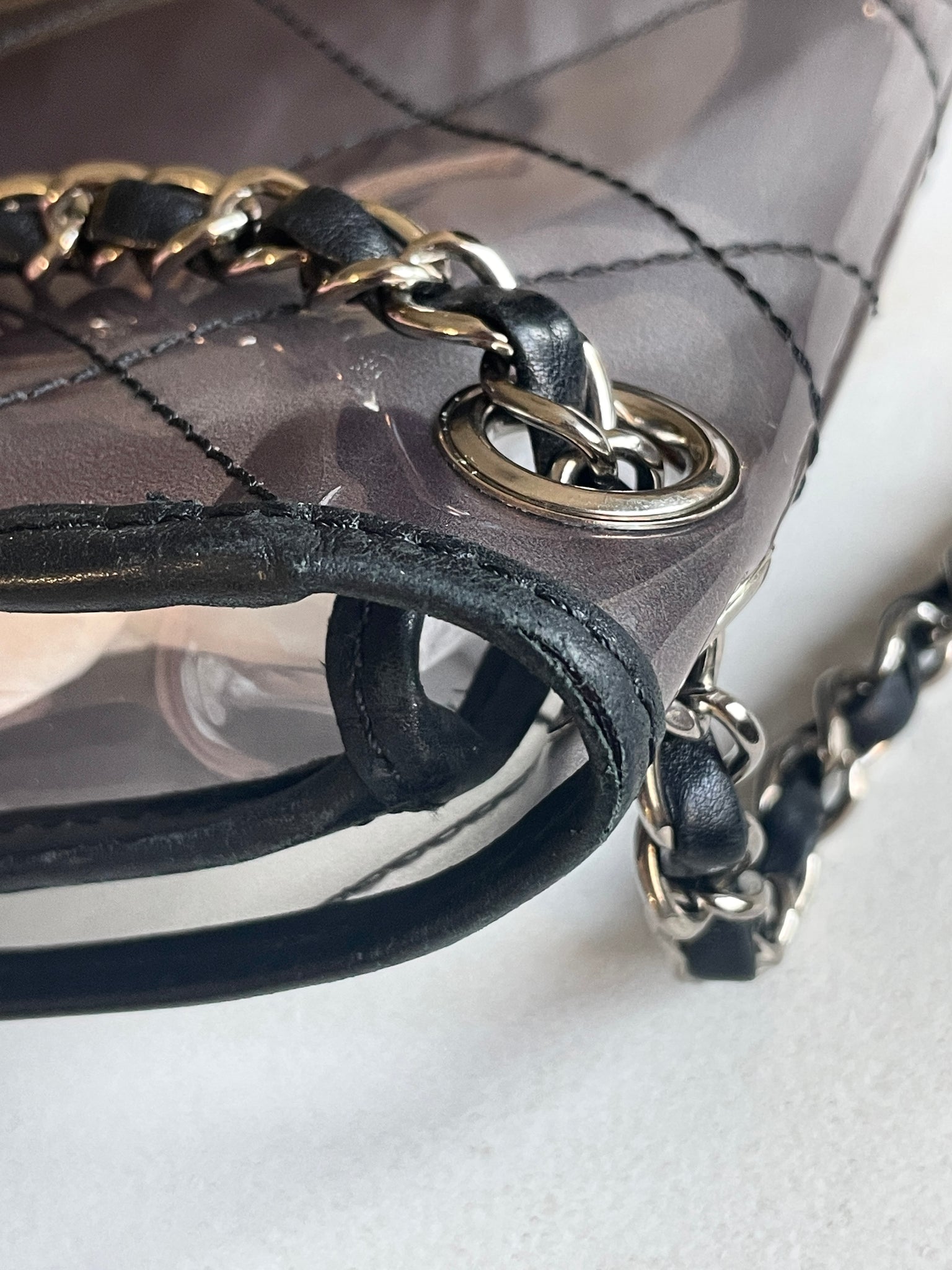 Rare Chanel Ombre Transparent Flap Bag