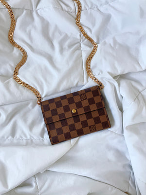 Louis Vuitton Damier Ebene Wallet on Chain