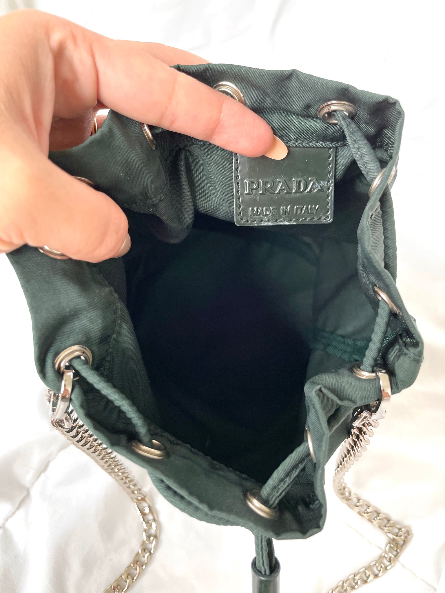 Prada Mini Nylon Bucket Bag