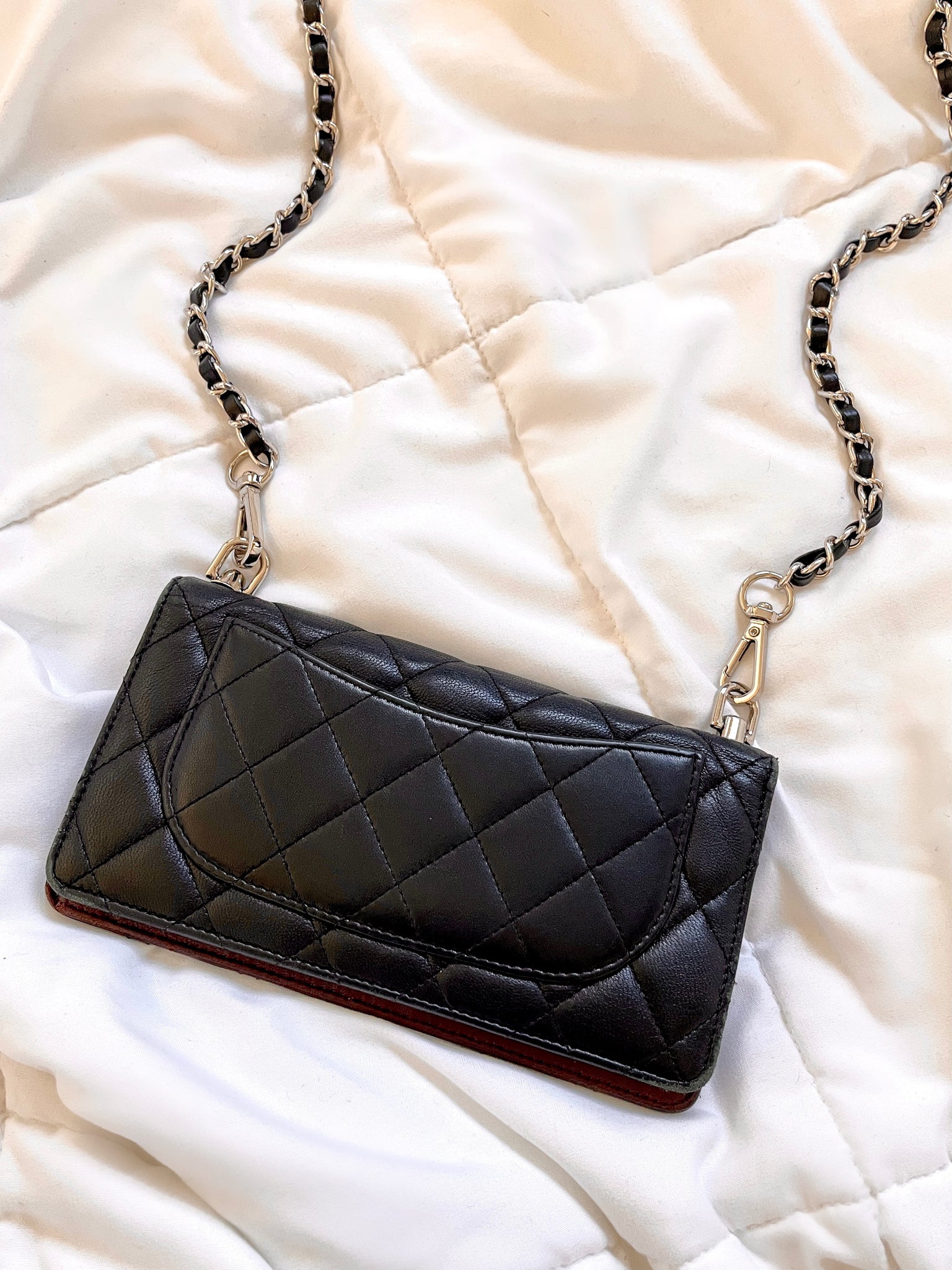 Chanel Lambskin Quilted Wallet on Chain