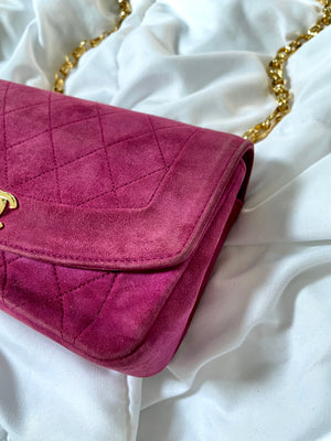 Extremely Rare Chanel Suede Mini Diana Bag