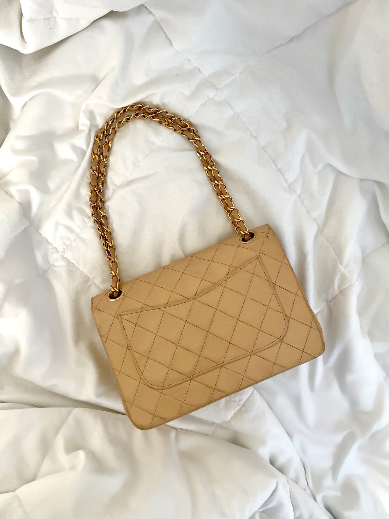 Chanel Beige Full Flap Bag