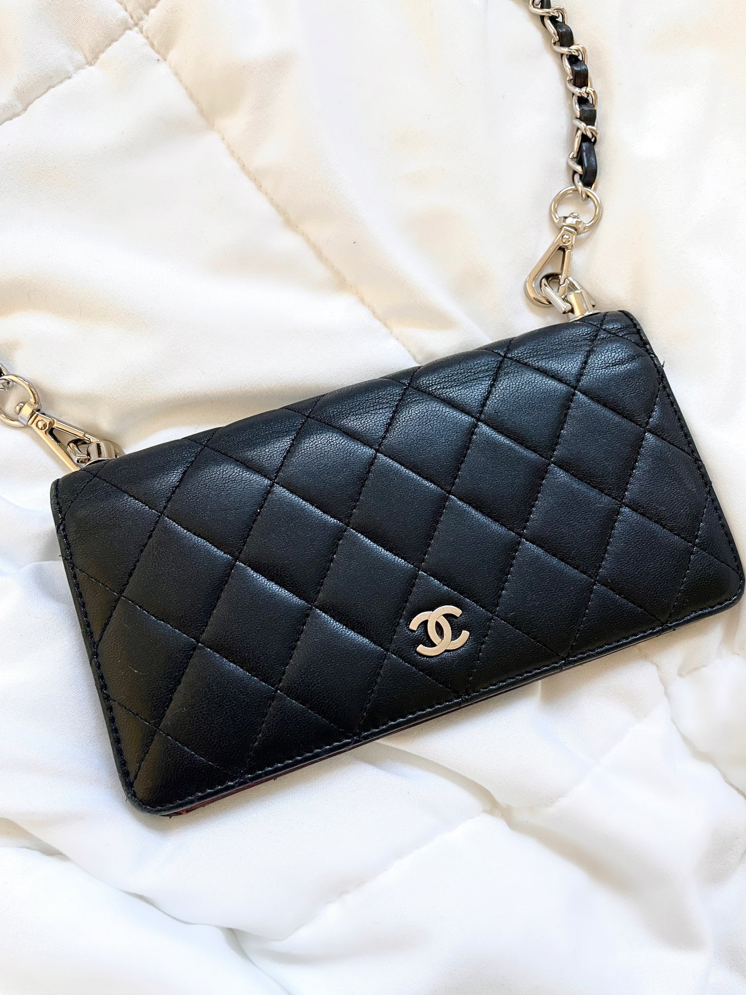 Chanel Lambskin Quilted Wallet on Chain