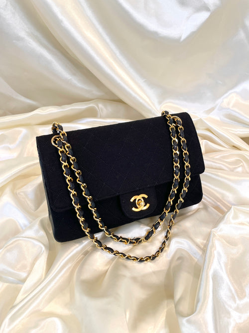 Chanel Metallic Gunmetal Quilted Lambskin Jumbo Double Flap Bag