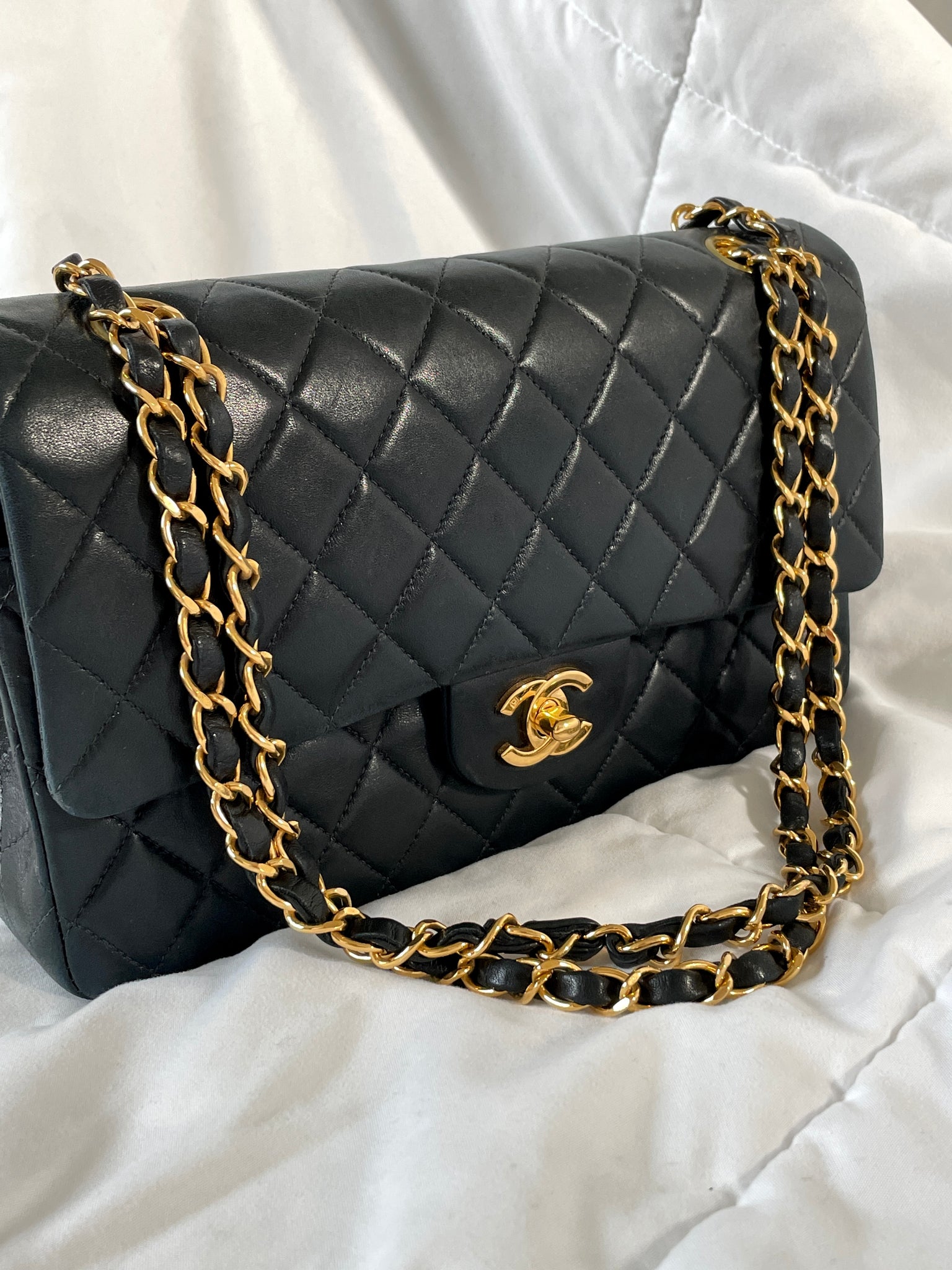Chanel Lambskin Quilted Double Flap