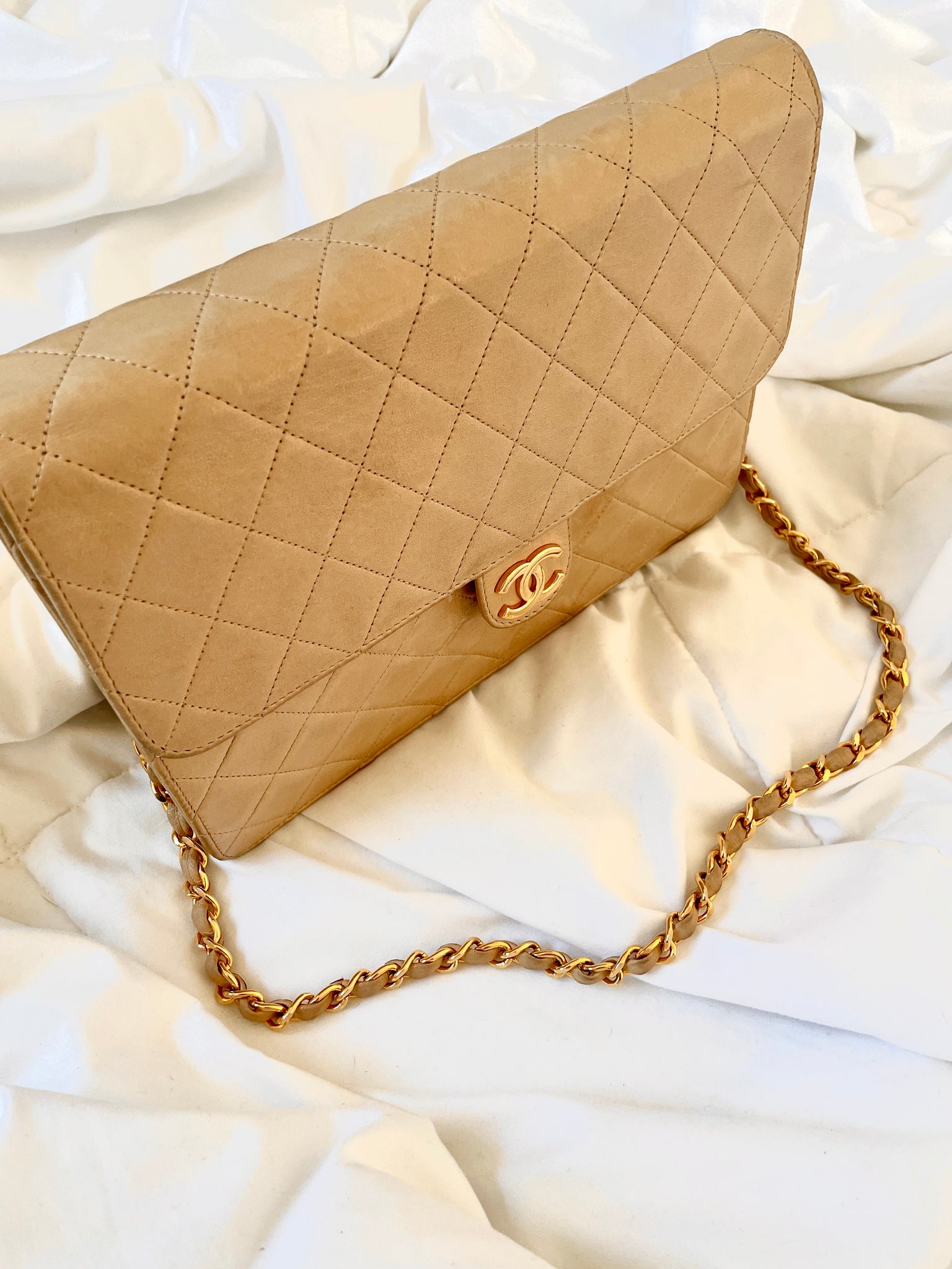 Chanel Lambskin Medium Half Flap Bag
