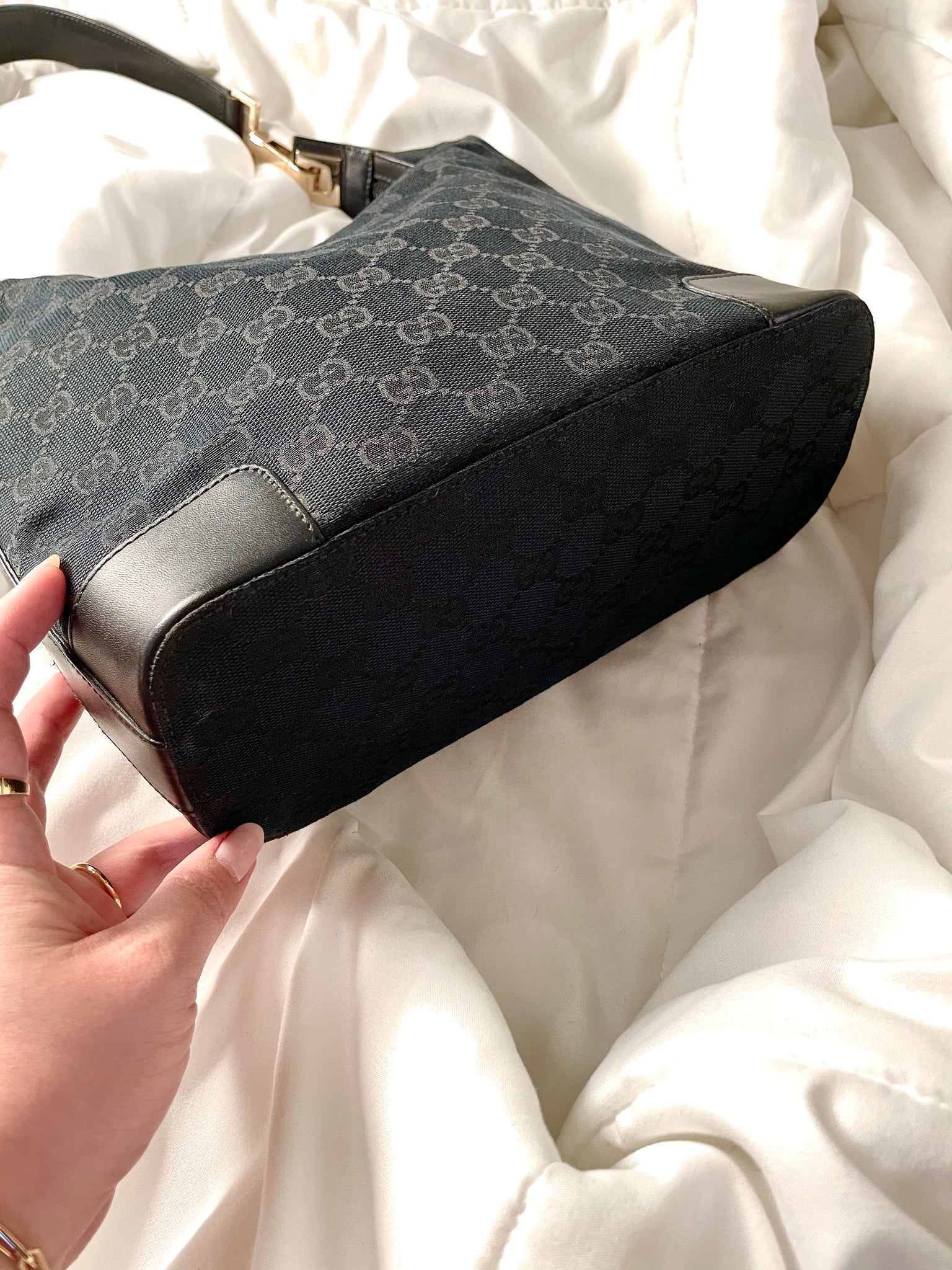 Gucci Monogram Hobo Shoulder Bag