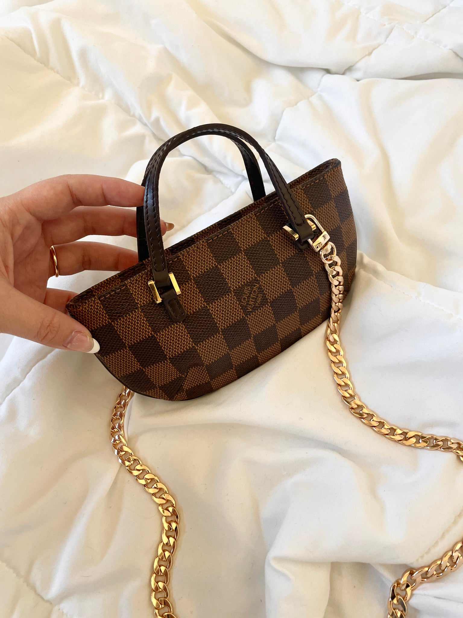 Extremely Rare Louis Vuitton Damier Ebene Mini Bag