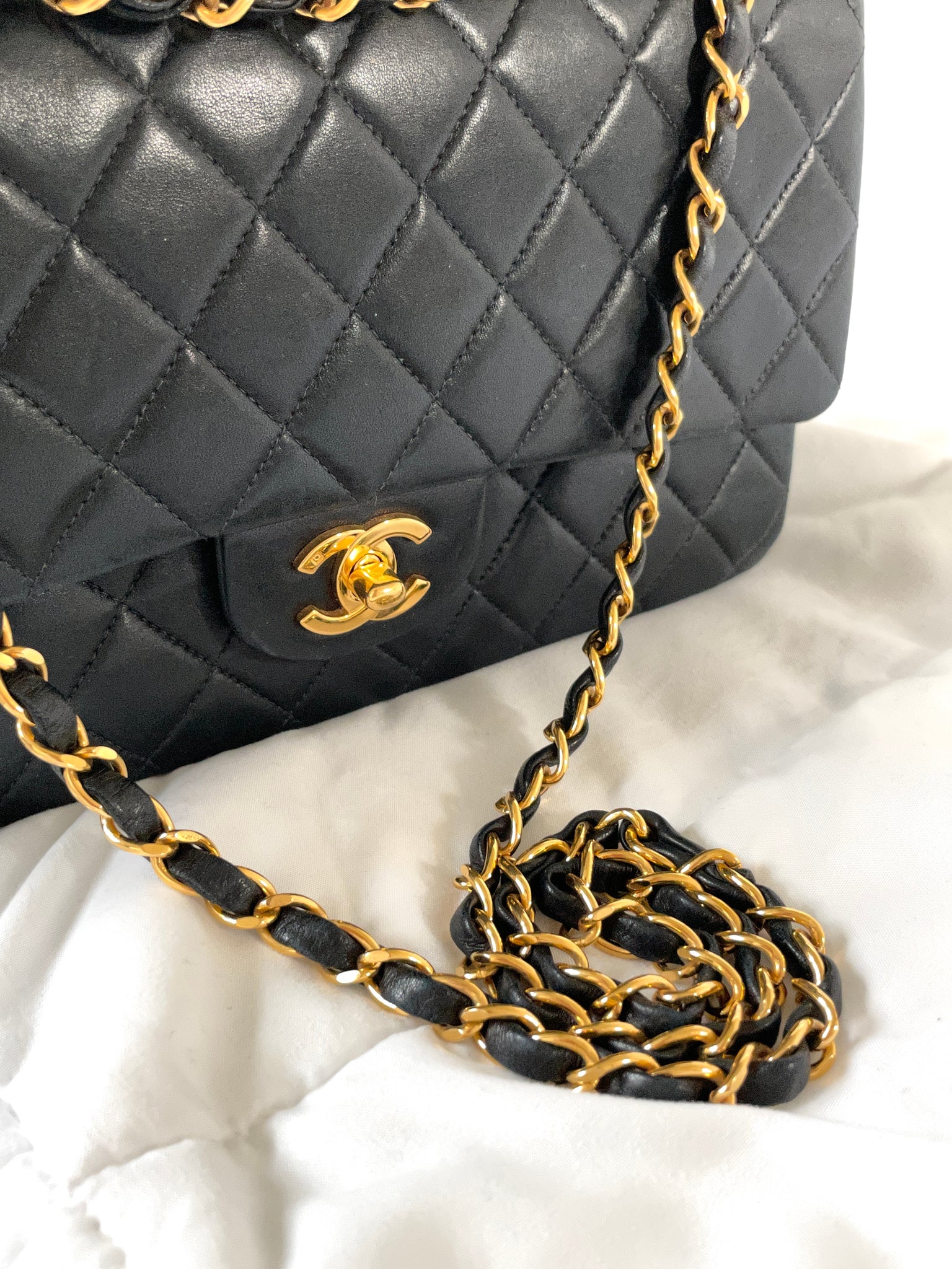 Chanel Lambskin Quilted Double Flap